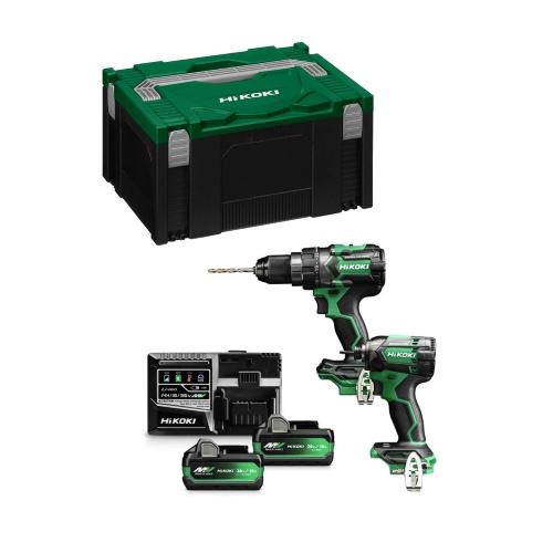 HIKOKI Kit KC18DCWBZ (DV18DC + WH18DC + 2 x 5,0Ah/2,5Ah + UC18YSL3 + HSC III)