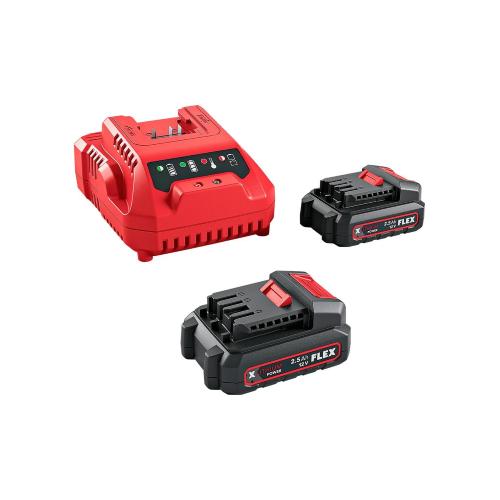 Power Set FLEX P-Set 12-22 Q (2 x 2,5 Ah + Caricabatterie)