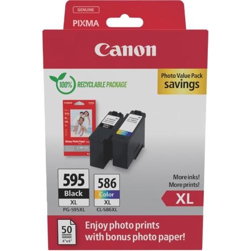 Canon 7170C004 Value Pack PG-595XL + CL-586XL e 50 fogli GP-501