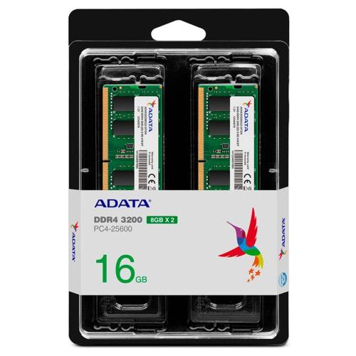 ADATA DDR4 SO-DIMM 16GB CL22 DUAL 2X 8GB MOD. AD4S32008G22-DTGN EAN 4711085932655