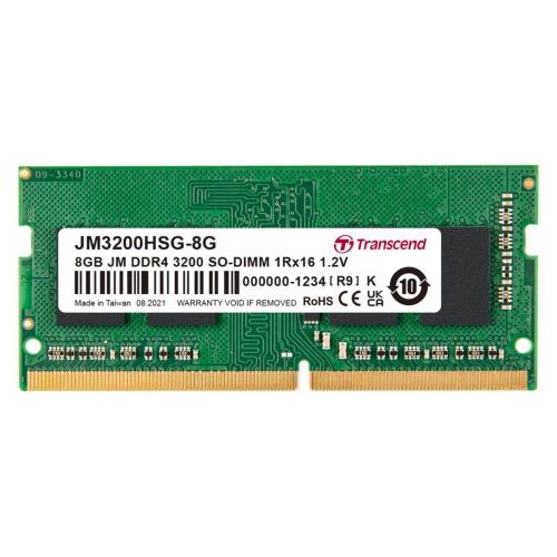 TRANSCEND JETRAM DDR4 8GB SO-DIMM 3200 MOD. JM3200HSG-8G EAN 0760557849162