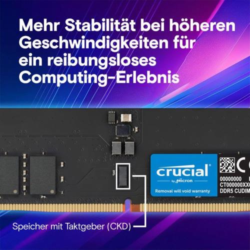 CRUCIAL DDR5-6400 SET 64GB 2X32GB CUDIMM CL52 MOD. CT2K32G64C52CU5 EAN 0649528941077