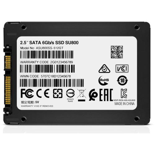 ADATA SATA SSD SU800 512GB SATA III 6.0 R/W 560/520 MOD. ASU800SS-512GT-C EAN 4712366967267