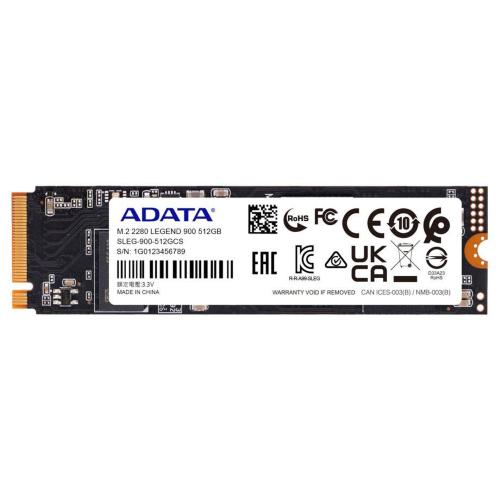 ADATA SSD LEGEND 900 512GB M.2 PCIE GEN.4X4 R/W 6200/2300 MOD. SLEG-900-512GCS EAN 4711085944146