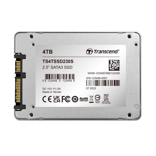 TRANSCEND SSD230S 2,5 4TB SATA III MOD. TS4TSSD230S EAN 0760557859062