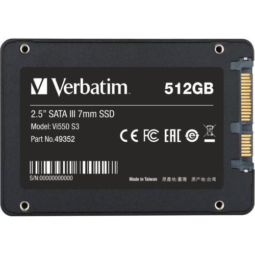 VERBATIM VI550 S3 2,5 SSD 512GB SATA III 49352 MOD. 49352 EAN 0023942493525