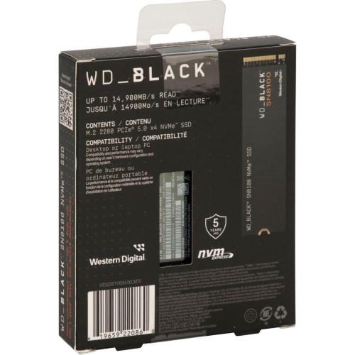 WESTERN DIGITAL BLACK SSD 2TB SN8100 NVME WDS200T1X0M MOD. WDS200T1X0M-00CMT0 EAN 0619659220860