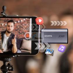 ADATA SSD SC750 ESTERNO 1TB PLUG&GO ARGENTO 1050/1000 MOD. SC750-1000G-CCBK EAN 4711085948304