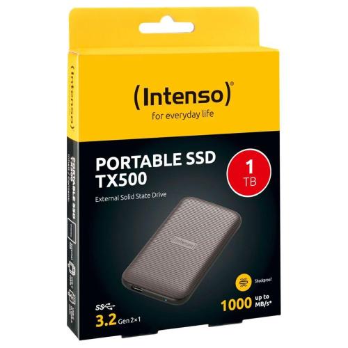 INTENSO SSD ESTERNO TX500 1TB USB 3.2 GEN 2X1 MARRONE MOD. 3827460 EAN 4034303033676