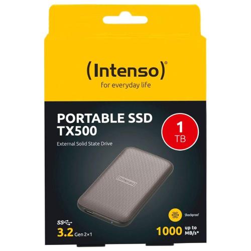INTENSO SSD ESTERNO TX500 1TB USB 3.2 GEN 2X1 MARRONE MOD. 3827460 EAN 4034303033676