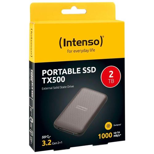 INTENSO SSD ESTERNO TX500 2TB USB 3.2 GEN 2X1 MARRONE MOD. 3827470 EAN 4034303033706