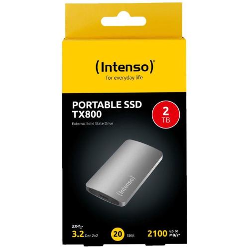 INTENSO SSD ESTERNO TX800 2TB USB 3.2 USB-C 2100MBS ALL.ANTRA. MOD. 3828470 EAN 4034303035632