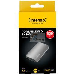 INTENSO SSD ESTERNO TX800 500GB USB 3.2 USB-C 2100MBS ALL.ANTRA. MOD. 3828450 EAN 4034303035571