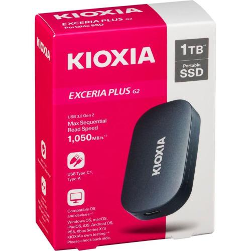 KIOXIA EXCERIA PLUS G2 1000GB PORTAT. SSD USB 3.2 GEN2 TYPE C MOD. LXD20K001TG8 EAN 4582563859623