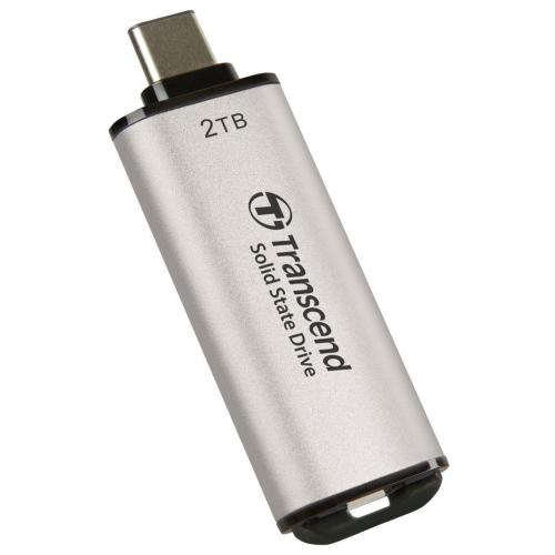 TRANSCEND SSD ESD300S 2TB USB-C ARGENTO MOD. TS2TESD300S EAN 0760557863885