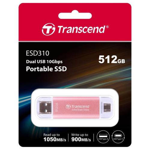 TRANSCEND SSD ESD310P 512GB USB-C MOD. TS512GESD310P EAN 0760557863953