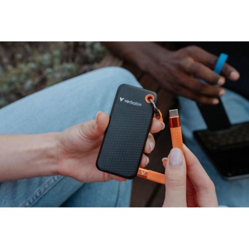 VERBATIM POCKET SSD USB 3.2 1TB NERO/ARANCIO 32193 MOD. 32193 EAN 0023942321934