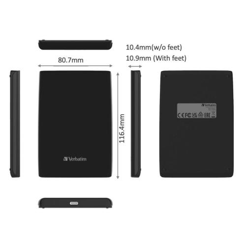 VERBATIM STORE N GO SLIM 512GB PORTABLE SSD USB 3.2 GEN 1 32181 MOD. 32181 EAN 0023942321811