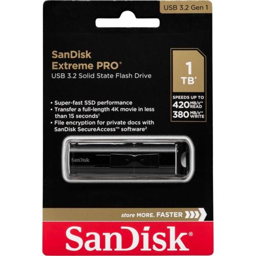 SANDISK CRUZER EXTREME PRO 1TB USB 3.2 SDCZ880-1T00-G46 MOD. SDCZ880-1T00-G46 EAN 0619659180324
