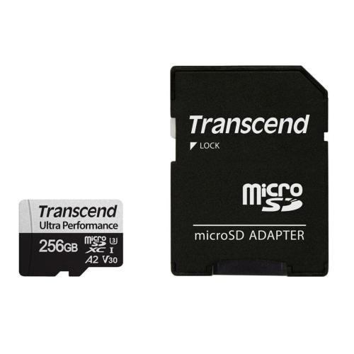 TRANSCEND MICROSDXC 340S 256GB CLASS 10 UHS-I U3 A2 MOD. TS256GUSD340S EAN 0760557849605