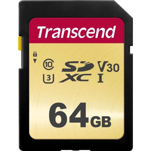TRANSCEND SDXC 500S 64GB CLASS 10 UHS-I U3 V30 MOD. TS64GSDC500S EAN 0760557841173