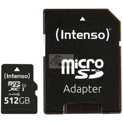 INTENSO MICROSDXC 512GB C10 UHS-I U1 PERFORMANCE ADAPTE MOD. 3424493 EAN 4034303031740