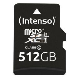 INTENSO MICROSDXC CARDS 512GB C10 UHS-I PREMIUM + ADATTATORE MOD. 3423493 EAN 4034303028832