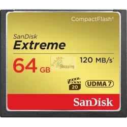 SANDISK EXTREME CF 64GB 120MB/S UDMA7 SDCFXSB-064G-G46 MOD. SDCFXSB-064G-G46 EAN 0619659123710