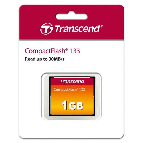 TRANSCEND COMPACT FLASH 1GB 133X MOD. TS1GCF133 EAN 0760557811190