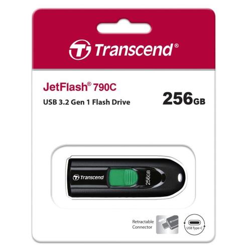 TRANSCEND JETFLASH 790 256GB USB 3.2 TIPO C MOD. TS256GJF790C EAN 0760557849414