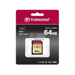 TRANSCEND SDXC 500S 64GB CLASS 10 UHS-I U3 V30 MOD. TS64GSDC500S EAN 0760557841173