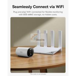 BASEUS SECURITY B1 TELECAMERA DA ESTERNO 2K BIANCO MOD. S0SV002130 EAN 6932172661922