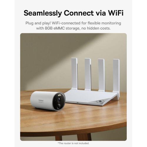 BASEUS SECURITY B1 TELECAMERA DA ESTERNO 2K BIANCO MOD. S0SV002130 EAN 6932172661922