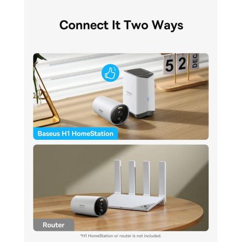 BASEUS SECURITY B1 TELECAMERA DA ESTERNO 2K BIANCO MOD. S0SV002130 EAN 6932172661922