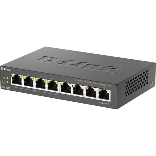D-LINK DGS-1008P/E 8-PORT LAYER2 POE+ GIGABIT SWITCH MOD. DGS-1008P/E EAN 0790069344176