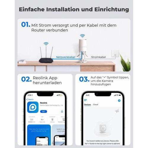 REOLINK W320 5MP TELECAMERA DI SICUREZZA MOD. WC510WAB2K02 EAN 6975253982196