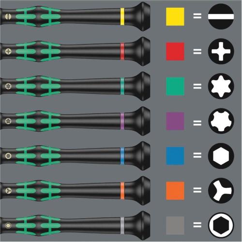 WERA 2069/6 SET DI CACCIAVITI PER ELETTRONICA CON SUPPORTO MOD. 5118158001 EAN 4013288032447