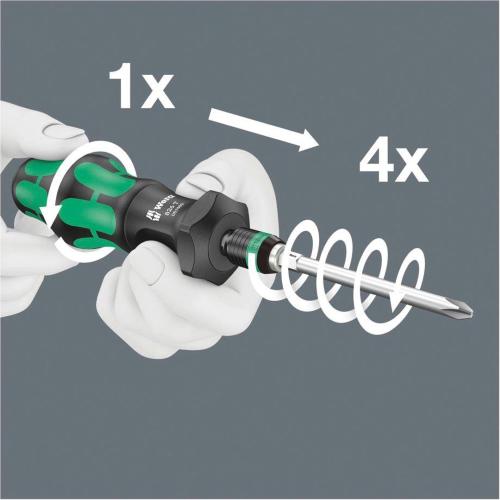 WERA 826 T KRAFTFORM TURBO PORTA INSERTI RAPIDAPTOR MOD. 5057480001