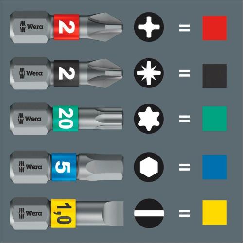 WERA BIT-CHECK 10 PZ IMPAKTOR 1 MOD. 5057684001 EAN 4013288157829