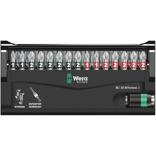 WERA BIT-CHECK 30 BITORSION 1 SET ASSORTIMENTO INSERTI MOD. 5057430001 EAN 4013288179821
