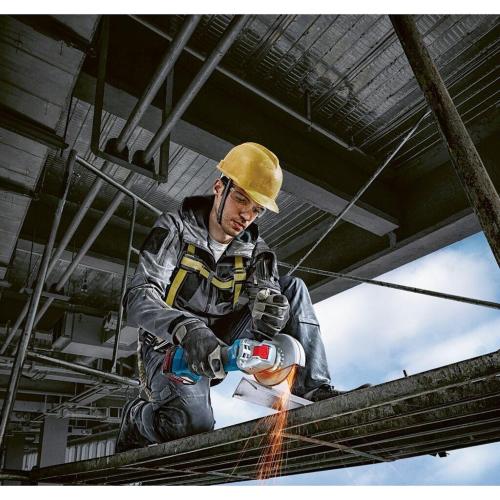 Smerigliatrice angolare a batteria Bosch GWX18V-7 da 115 mm, 11000 giri/min, Solo 18V agli ioni di litio con L-Boxx    