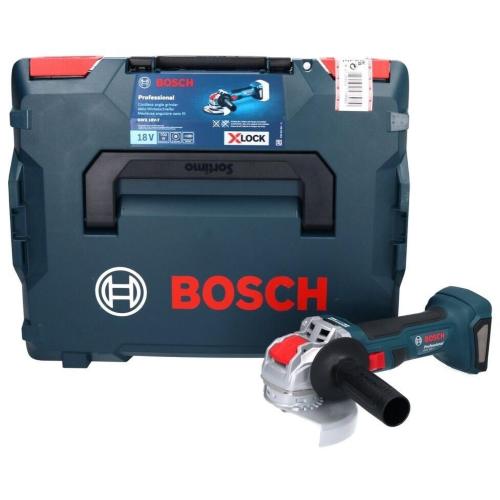 Smerigliatrice angolare a batteria Bosch GWX18V-7 da 115 mm, 11000 giri/min, Solo 18V agli ioni di litio con L-Boxx    