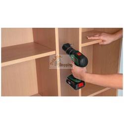 Trapano avvitatore a percussione a batteria Bosch ADVANCEDIMPACT18V-80 da 13 mm, 82 Nm, 1950 giri/min, 29250 colpi/min, 1 batteria da 2,5 Ah agli ioni di litio da 18 V con valigetta.    