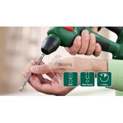 Trapano a percussione a batteria Bosch Unoo Solo 12V agli ioni di litio con accessori    