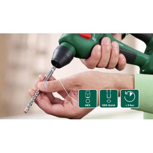 Trapano a percussione a batteria Bosch Unoo Solo 12V agli ioni di litio con accessori    