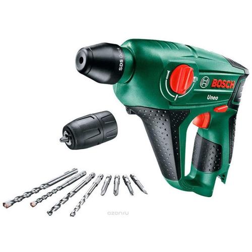 Trapano a percussione a batteria Bosch Unoo Solo 12V agli ioni di litio con accessori    