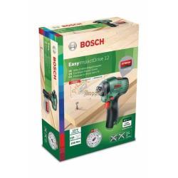 Avvitatore a impulsi senza fili Bosch EasyImpactDrive12 da 1/4" 100Nm 1400rpm 3300bpm Solo 12V agli ioni di litio    