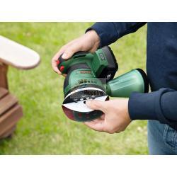 Levigatrice orbitale a batteria Bosch UniversalOrbit18V-20 da 125 mm, 23000 orbite/minuto, 1 batteria da 2 Ah, 18 V agli ioni di litio.    
