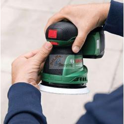 Levigatrice orbitale a batteria Bosch UniversalOrbit18V-20 da 125 mm, 23000 orbite/minuto, 1 batteria da 2 Ah, 18 V agli ioni di litio.    