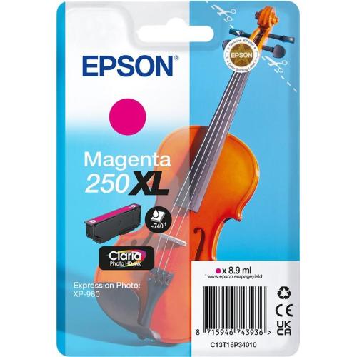 ORIGINALE Epson Cartuccia d'inchiostro magenta C13T16P34010 250 XL ~740 Pagine 8,9ml C13T16P34010 250 XL EAN 8715946743936